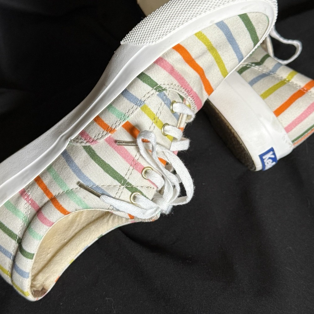 NWT Keds x Rifle Paper Co Sneakers Anchor Happy Stripe Womens 6
